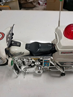 Police motorcycle toy used vintage with sound and lights
