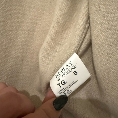 Replay genuine leather beige jacket used, size S