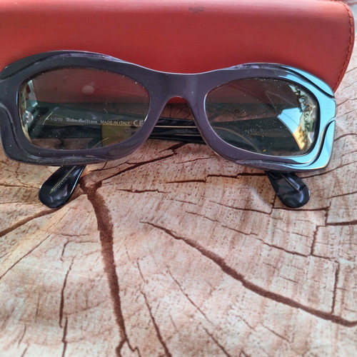 John Galliano sunglasses used, distinctive purple