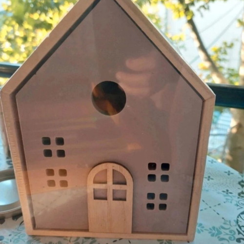 Wooden house storage box