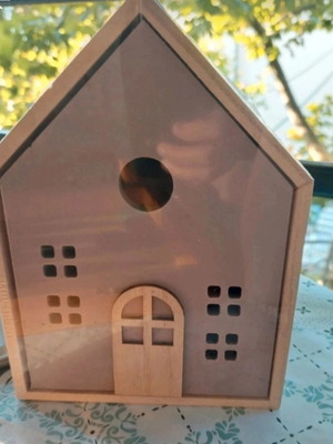 Wooden house storage box