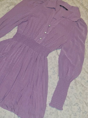 open lace back dress Satin Cocktail Belt Long Sleeve Shirt Mini Dress