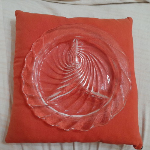 IVV Italy Selezione Shell 1980 Retro Glass Serving Tray