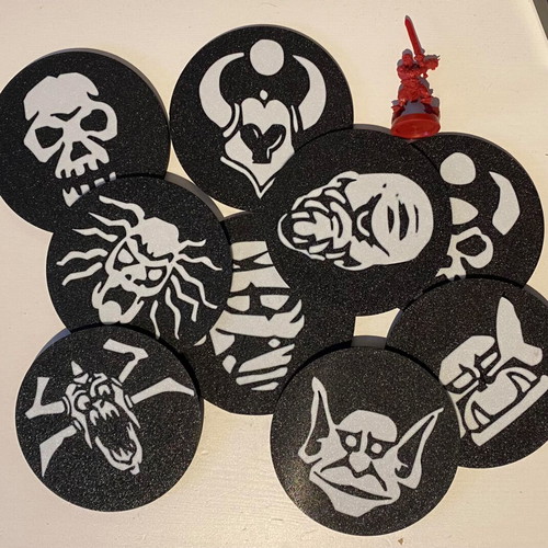 Heroquest coasters like new, set of 9 pieces