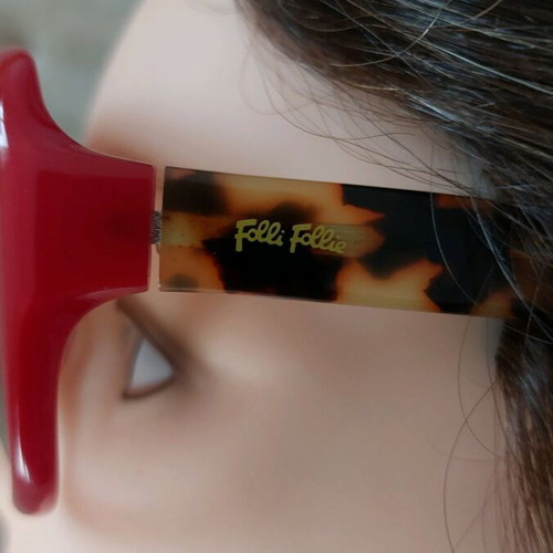 Folli Follie sunglasses like new, red and brown leopard arms