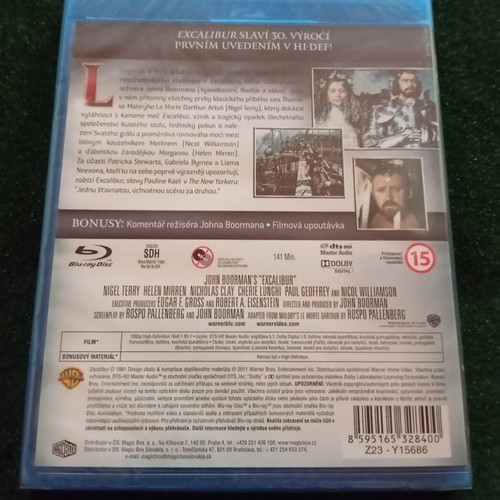 Excalibur 1981 Blu-Ray new with Greek subtitles