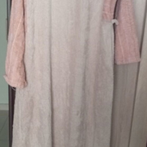 Bathrobe Maxi used, salmon color, large size