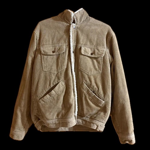 Sherpa-Lined Corduroy Jacket Pull & Bear Large like new, camel