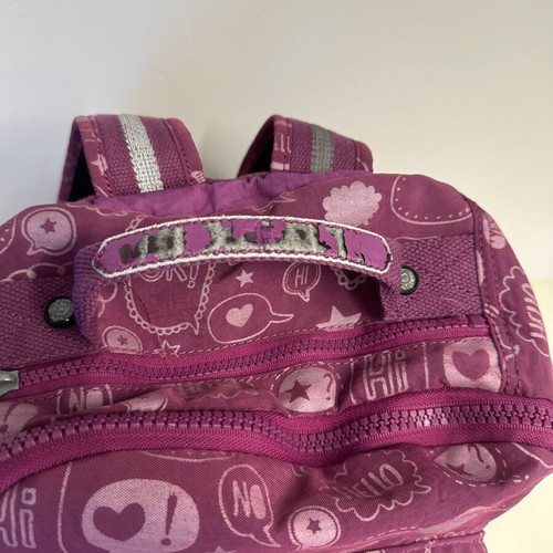 Kipling school bag like new with pencil case, purple color