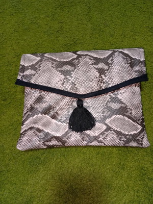 Handmade envelope bag with tassel and inner pocket