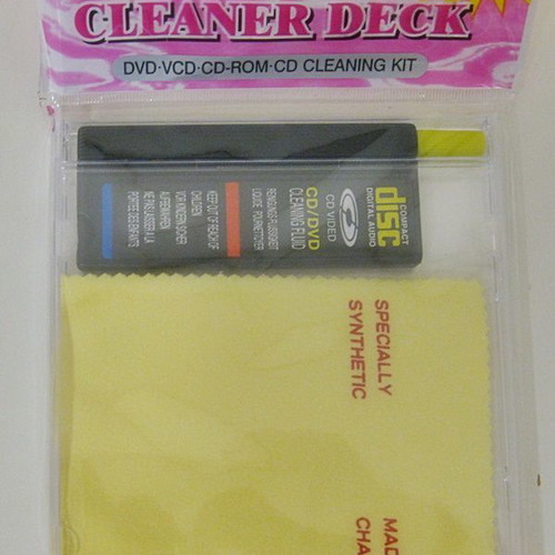 CD/DVD cleaning cloth with liquid new