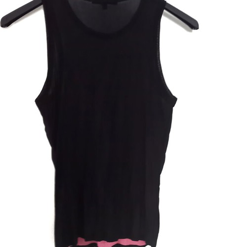 Vintage Guess top like new, black with pink crystals, elastic fabric