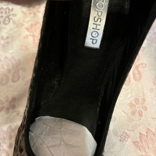 Pony skin leather heels new condition