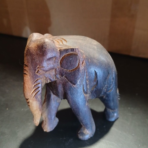 Elephant set of 3 wooden handmade decorations like new
