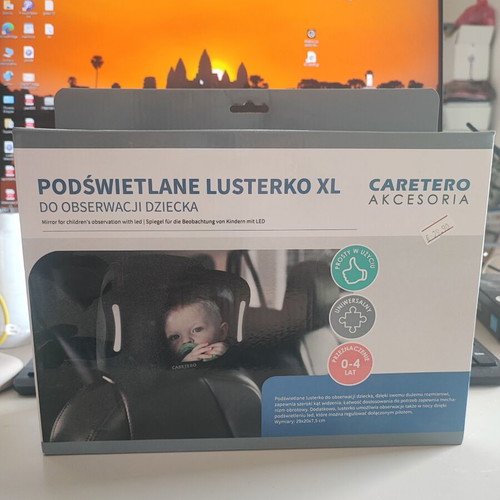 Caretero XL Car Mirror illuminated with remote control new