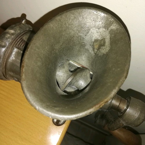 Antique manual decorative meat grinder used