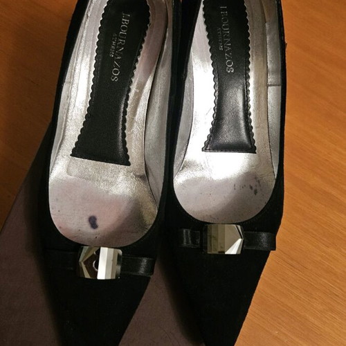 J.Bournazos Athens castor pumps like new, black, size 36