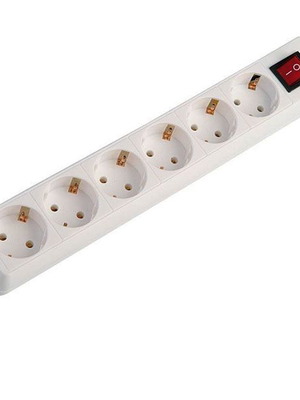 Eurolamp power strip 6 sockets with 1.5m cable and switch new