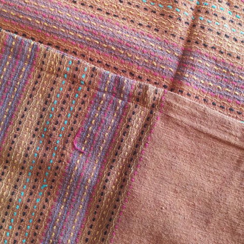 Woven pillowcases like new, set of two, brick color