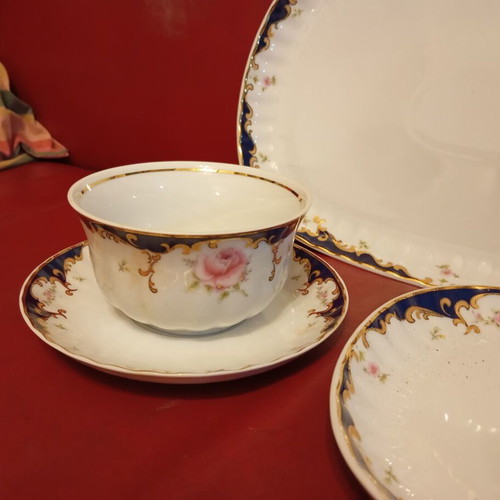 Wunsiedel Bavaria Porcelain 60-piece serving set new with gold