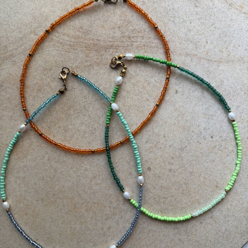 Set of 3 beaded necklaces