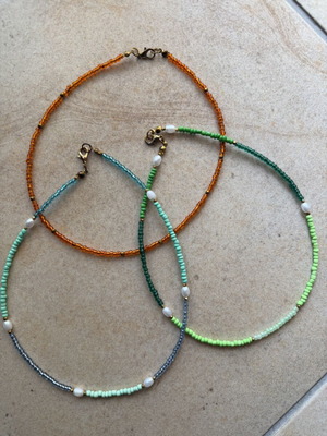 Set of 3 beaded necklaces