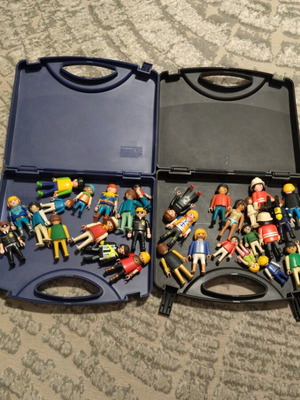Playmobil collection with cases