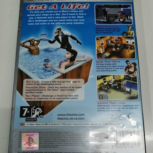 The Sims Platinum PlayStation 2 game, English