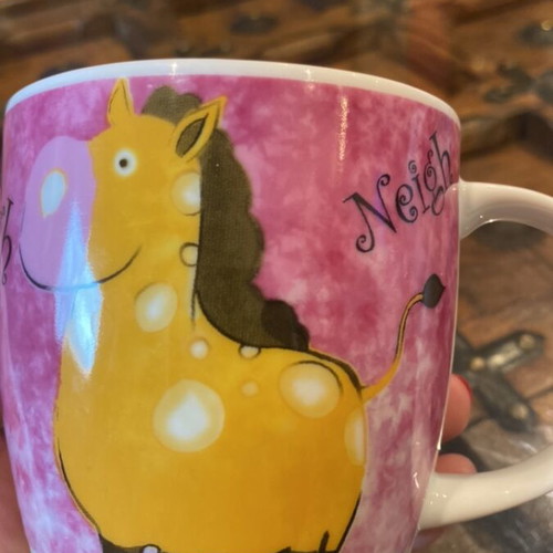 Mug used with horse design