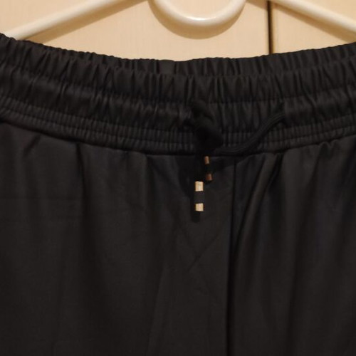 Thin black leatherette pants like new, size L