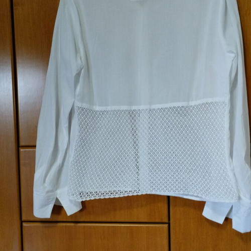 Women's shirt M used, white with lace on back