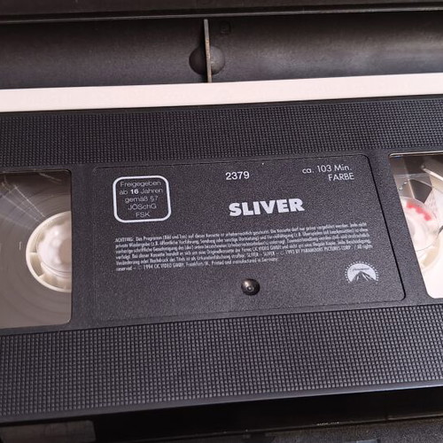 Sliver VHS like new, German edition erotic thriller 1993