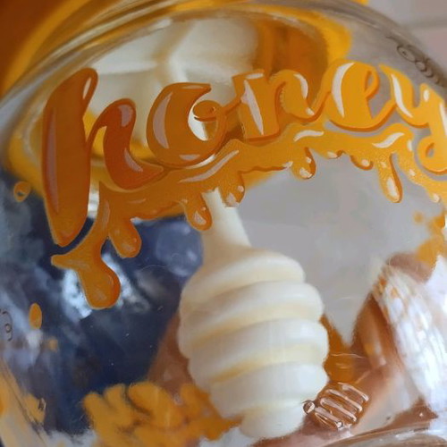 Honey jar used with uniform flow