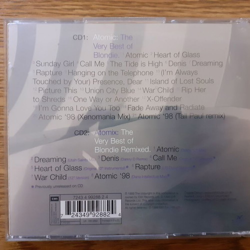 Blondie package Atomic Atomix The Very Best Of 2CD + Atomic' 98 The Mixes CD Single