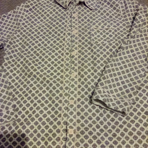 Pajama top used, gray and pink, size XXL