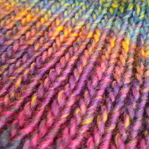 Handmade knitted hat new, multicolor, size M/L