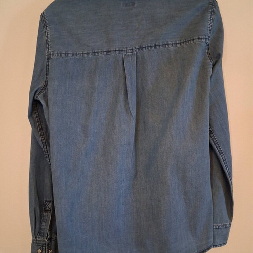 Ovs Fashion women's denim shirt like new with floral scarf gift