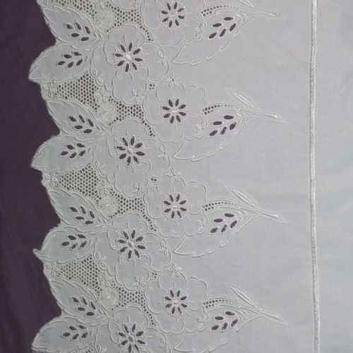Handmade cutwork double bed sheet set used with pillowcases linen