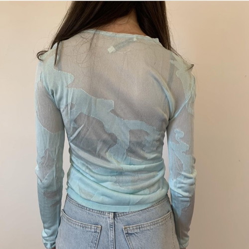 Mary Katrantzou mesh top μεταχειρισμένο, μέγεθος S, πράσινο