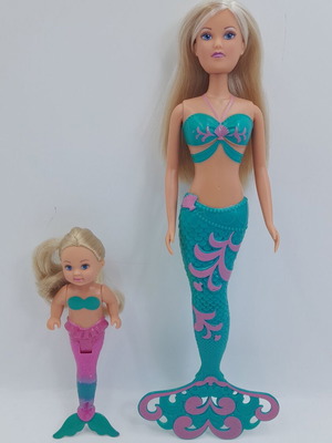 Steffi Love Mermaid Friends dolls used, incomplete set