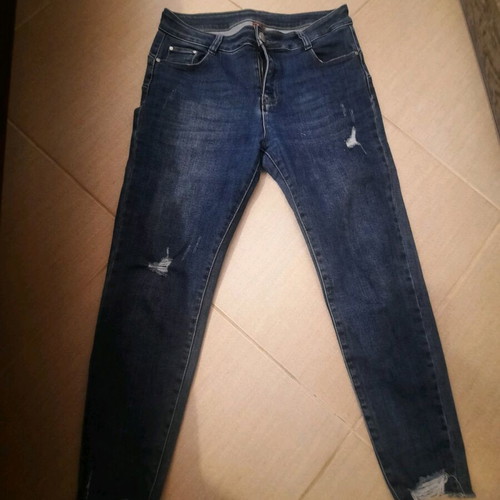 Jeans with rips size L blue like new
