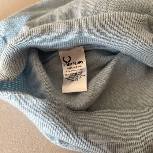 Fred Perry thin sweater used, turquoise, size S