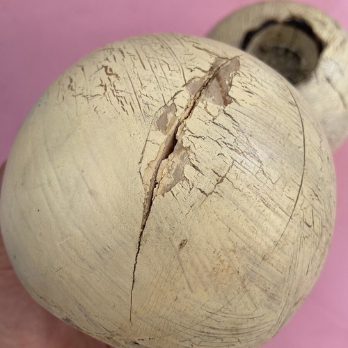 Wooden tealight candle holders with natural wear