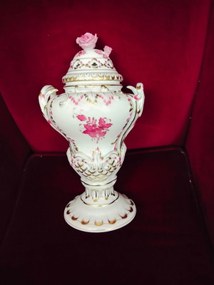 Βάζο Herend Hungary Apponyi Pink χειροποίητο καινούργιο, πορσελάνη