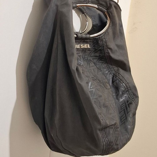 Diesel women's large shopper bag used, black, vintage 1990s
