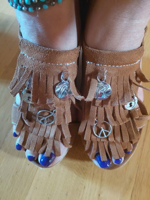 Replay Boho Platform Sandals used, brown suede, size 39