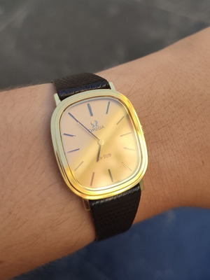 Omega De Ville Jumbo Ellipse Cal. 625 gold plated vintage manual wind watch used