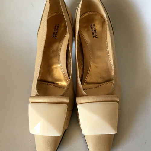 Fratelli Karida women's leather pumps like new, beige, size 36
