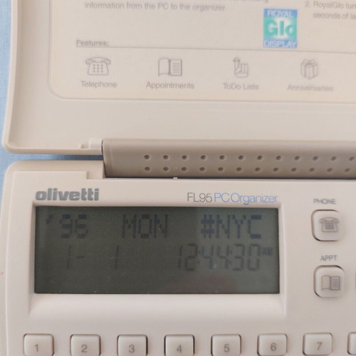 Olivetti FL95 PC Organizer vintage used with Timex Data Link