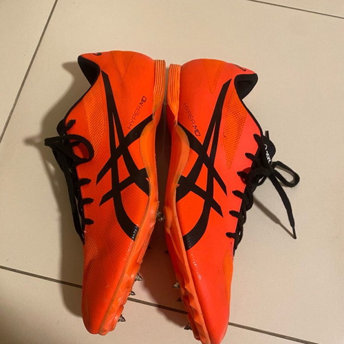Asics Hyper MD track shoes like new, orange, size 45